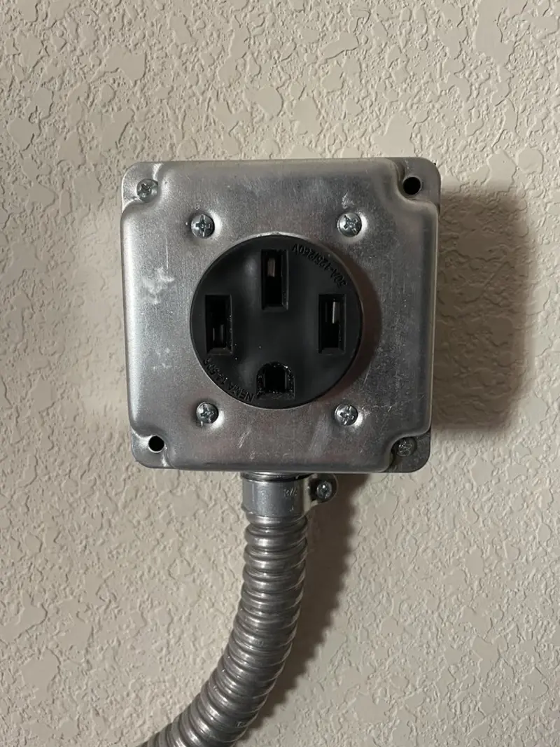 NEMA 14-50 outlet installed for Electrical Panel Upgrade in New Castle